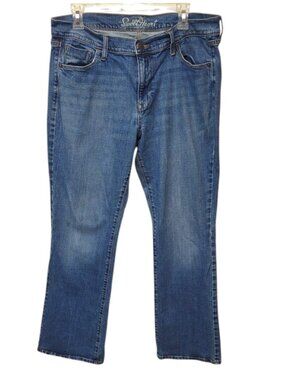 Old Navy Women's Sweetheart Stretch Distressed 5 Pocket Blue Jeans 14 Short